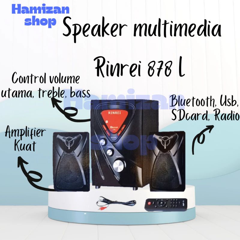 HAMIZAN Speaker multimedia usb bluetooth rinrei 878L