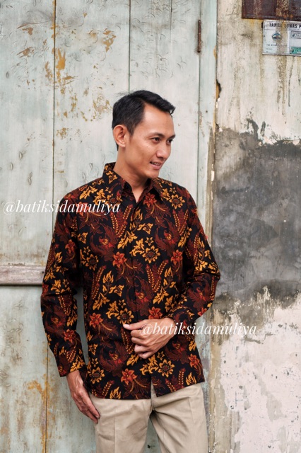 Sidamuliya Batik Kemeja Pria Reguler Fit Premium Daksayini Lengan Panjang