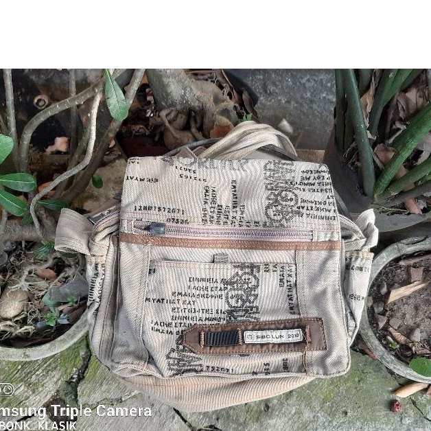 tas slempang kanvas sibolun 2010 jadul vintage lawas ORIGINAL tas selempang kanvas tas kanvas jadul 