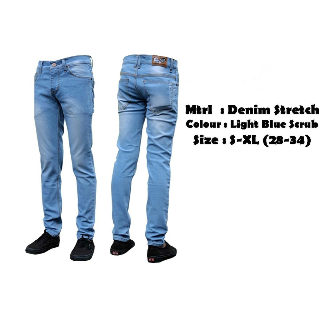 Celana Jeans Pria - Biru muda, Biowash, Bio Blitz