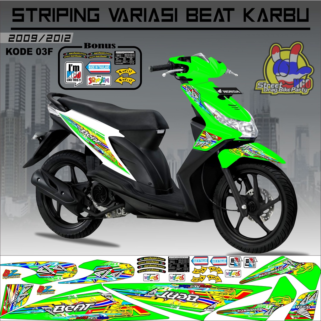 triping Beat Karbu Stiker Beat Karbu kode 03