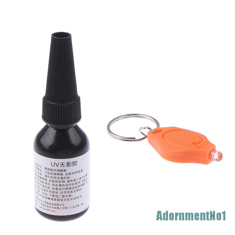 (AdornmentNo1) 10ml Lem UV Cair Transparan Untuk Reparasi Kaca Kristal