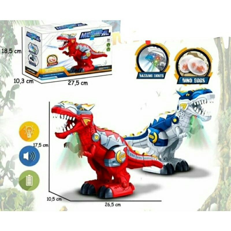 Mainan Anak Dinosaur Robot T - rex Bertelur