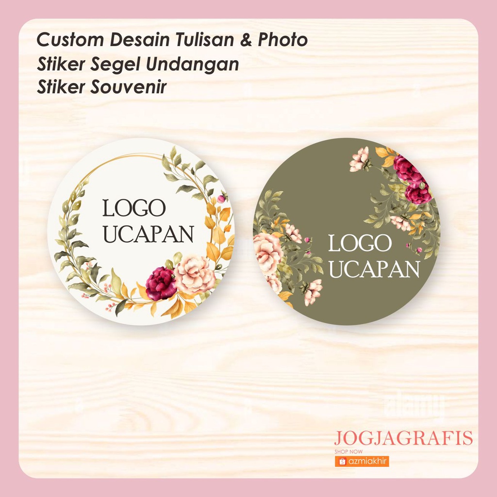 

[ 1 pack 100pcs ] Stiker Vinyl Segel / Stiker Seal Bulat / Stiker Souvenir Thank You free desain