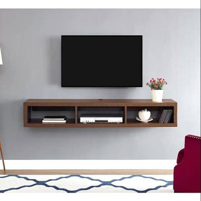 Rak meja TV DVD PS Playstation Speaker gantung, bisa hiasan pajangan bunga foto ambalan