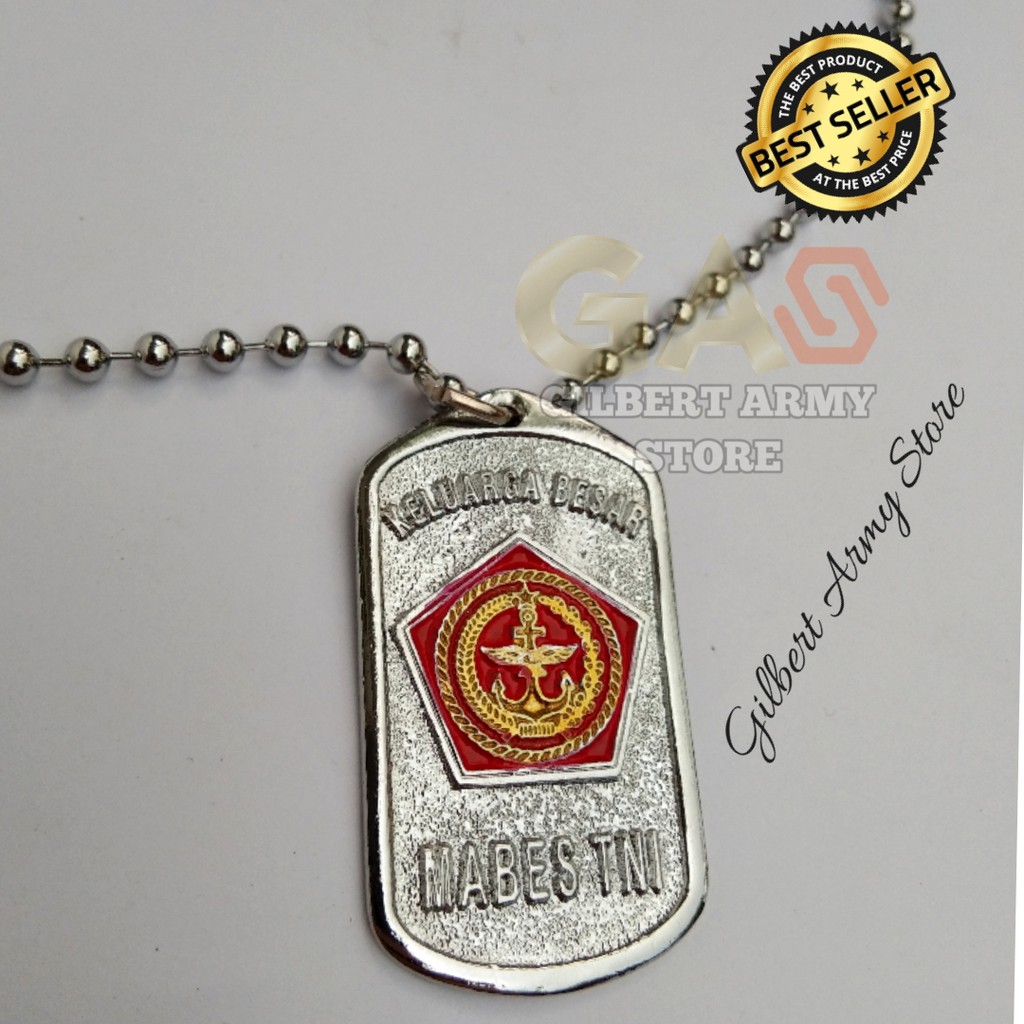 GILBERT ARMY STORE Kalung Mabes Tni Ad Titanium anti Karat Kalung Army Militer Murah Kalung Pria Tni