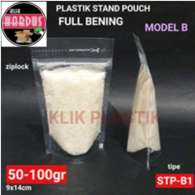 STAND POUCH 50-100GR/PLASTIK KLIP/PACKAGING SNACK KEMASAN KOPI GULA