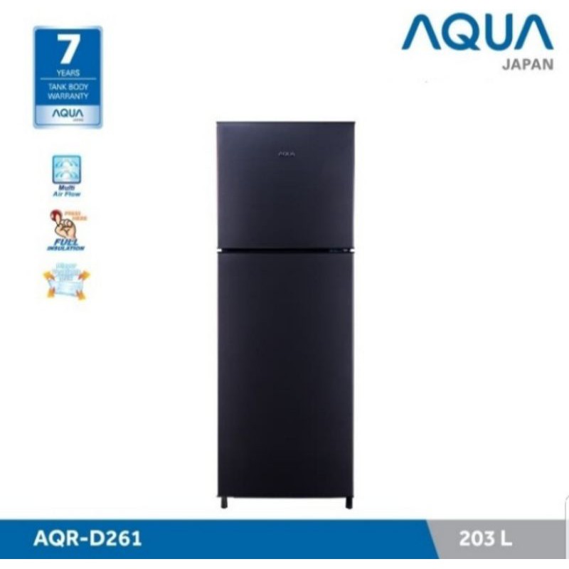 Kulkas AQUA AQR-D261 | Lemari es 2 pintu AQRD261 DS LS AQRD 261