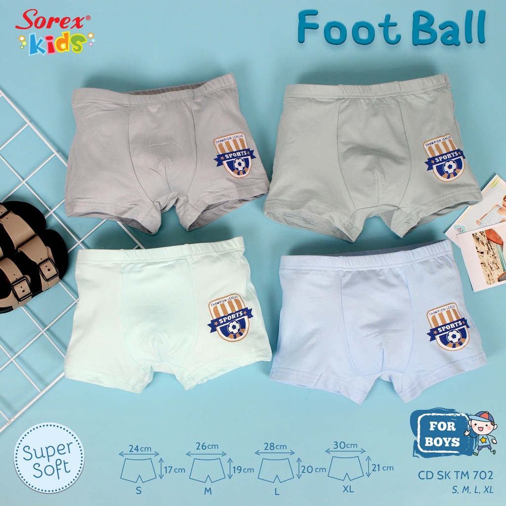 SOREX KIDS BOXER Celana Dalam Anak Boy segitiga laki-laki CD Short S M L XL TM771 702 751 GM651 650 801