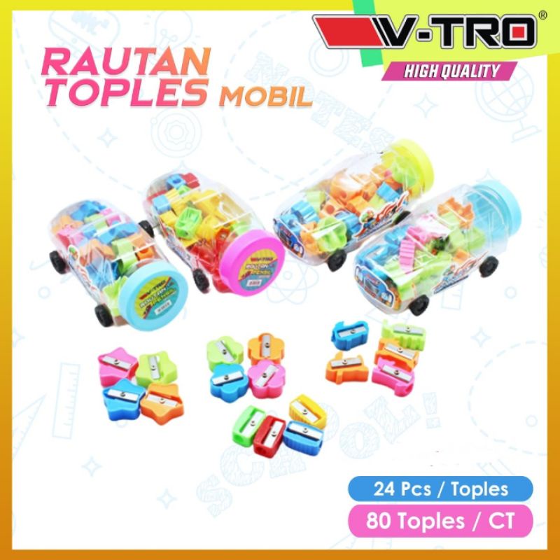 

1 toples Rautan Toples bentuk Mobil isi 24pcs