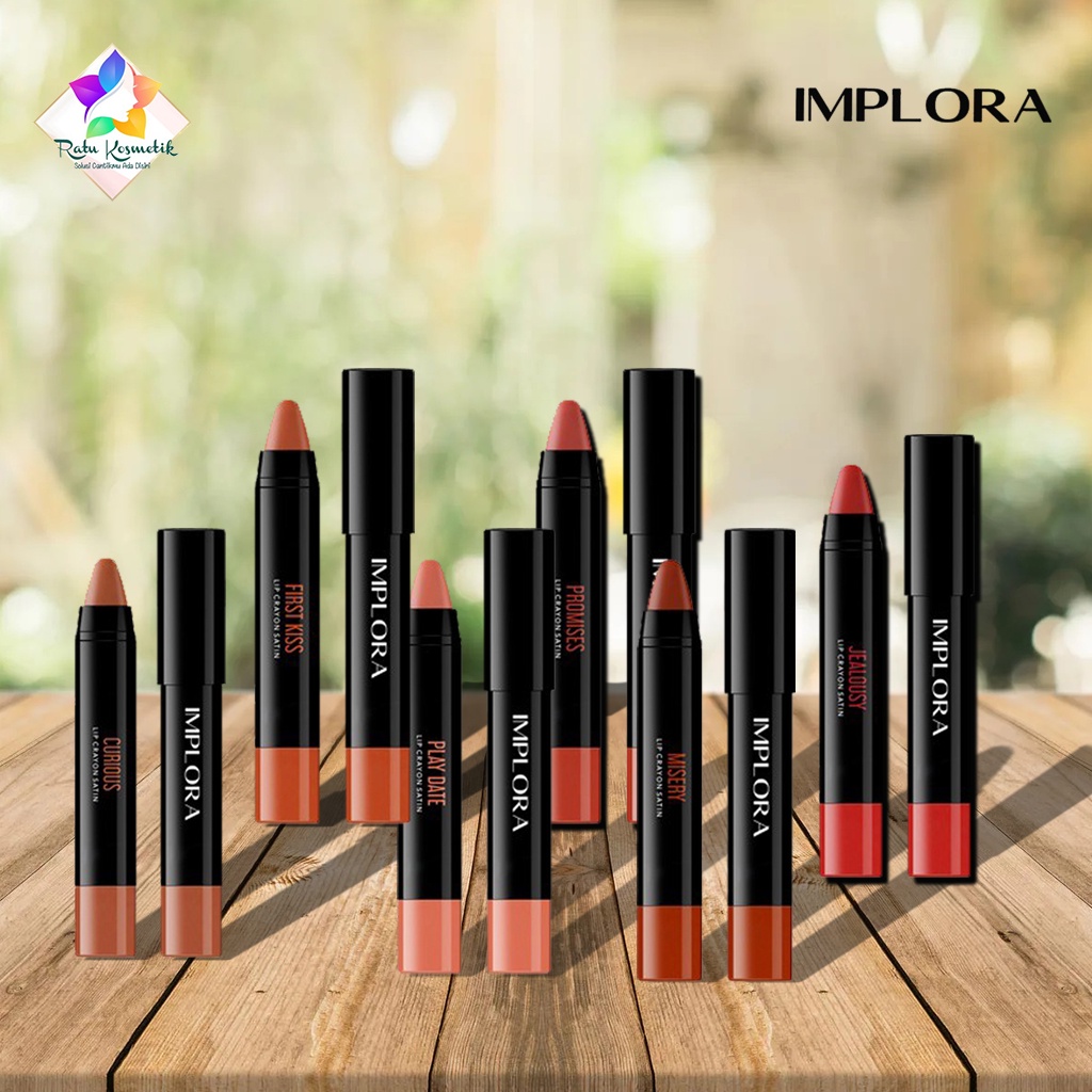 ❤ RATU ❤ Implora Lip Crayon Satin | Lipstik | Lip Stick Krayon (✔️BPOM )