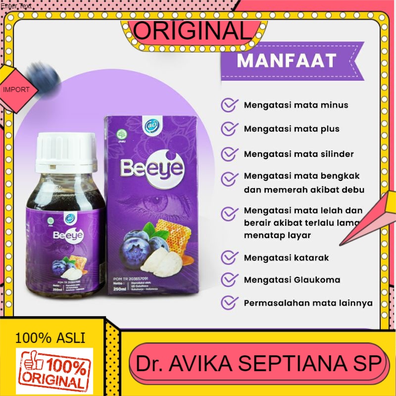 100% ASLI BEEYE MADU MATA MINUS 100% ORIGINAL SEMBUH MATA MINUS/PLUS/SILINDRIS