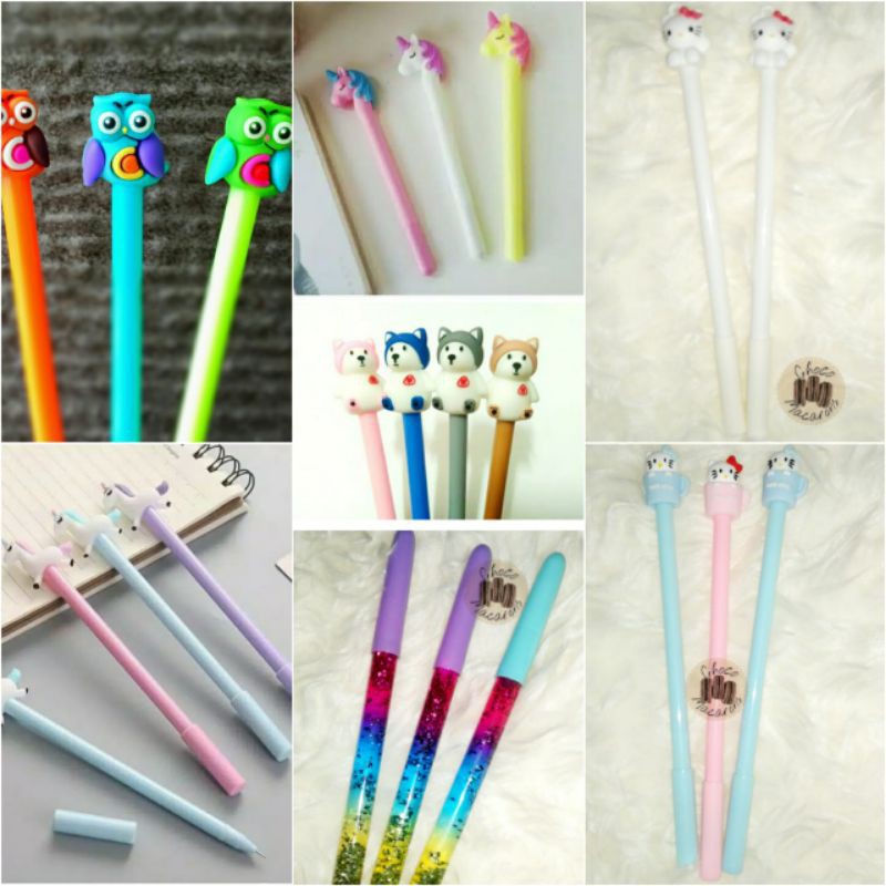 

Pulpen Gel Pen Cute Cartoon Motif Karakter Unicorn Batman Deadpool Mickey Mouse Glitter Varian 2