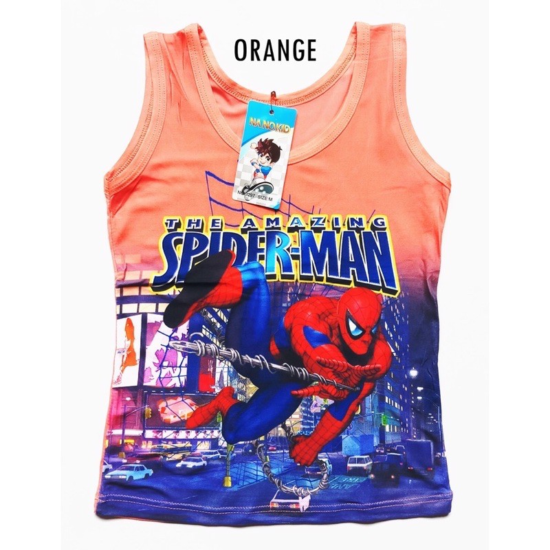 3 PCS SINGLET ANAK LAKI LAKI / KAOS DALAM SINGLET ANAK COWOK SPIDERMAN / KAOS KUTUNG ANAK COWOK