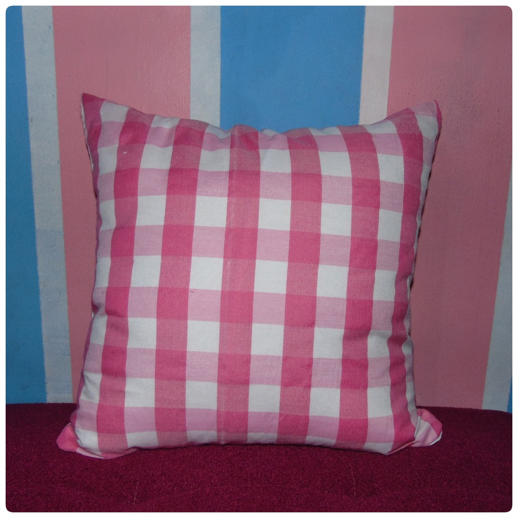 Sarung Bantal SOFA/SOPA MURAH Motif Kotak-kotak Uk 40x40 cm Cantik Estetik Kekinian Gaya Korea Katun dari Ismi Store