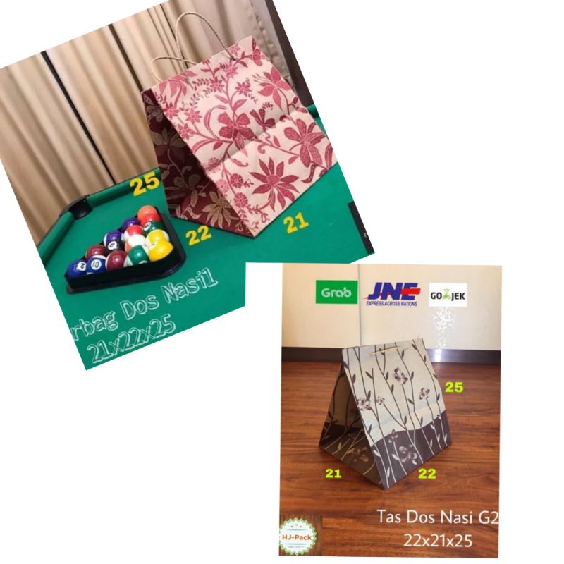 

Paperbag Dos NasiPxLxT: 21x22x25