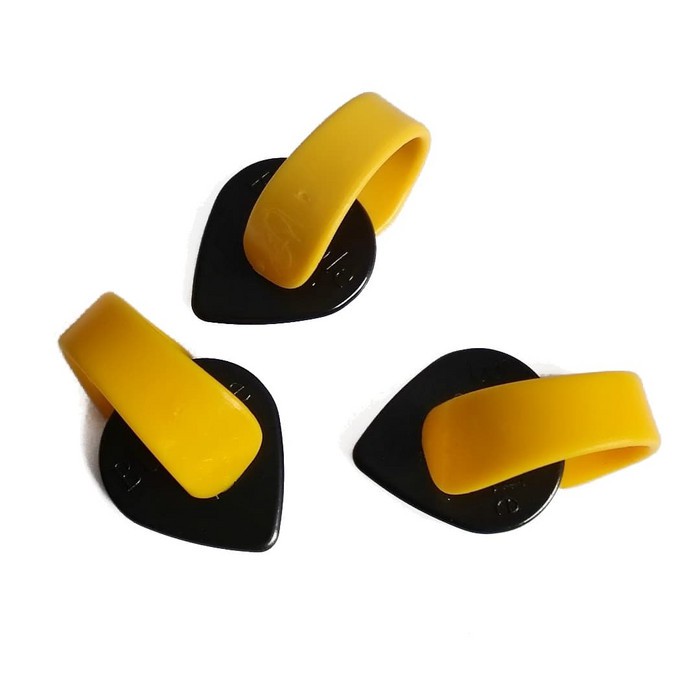 Fred Kelly Bumblebee Medium .74 mm Delrin Thumb Pick Gitar