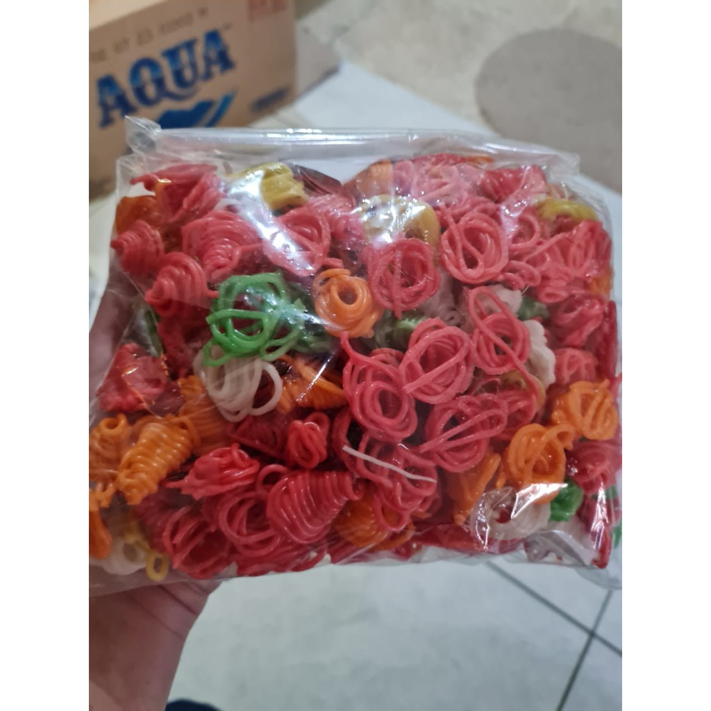 

KERUPUK KEONG BESAR WARNA MERK IKAN DORANG REPACK 500 Gram