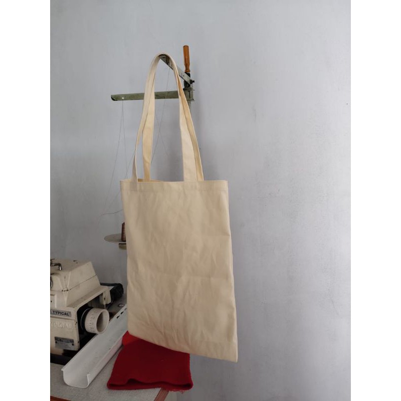 TOTEBAG KANVAS CREAM POLOS