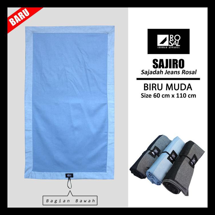 DISKON SAJADAH JEANS ROSAL SAJADAH POLOS SAJADAH TRAVELER - BIRU 