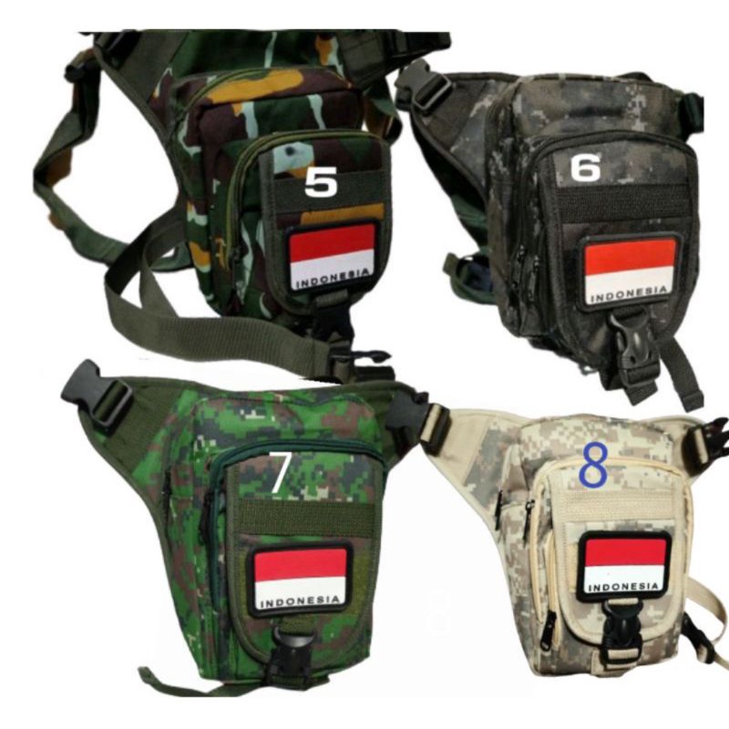 Tas selempang paha  tactical army  holster - tas airsoft