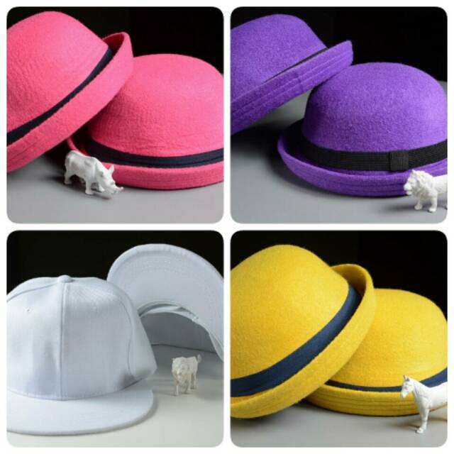 Bowler hat topi bulat caplin dewasa