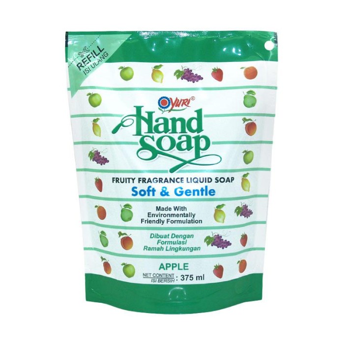 

HAND WASH / SABUN CUCI TANGAN APPLE POUCH 375ML YURI