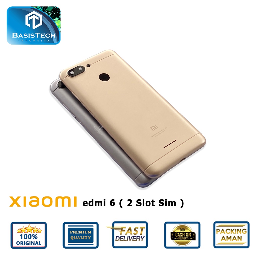 BACK COVER BACKDOOR CASING XIAOMI REDMI 6 2 SIM SLOT