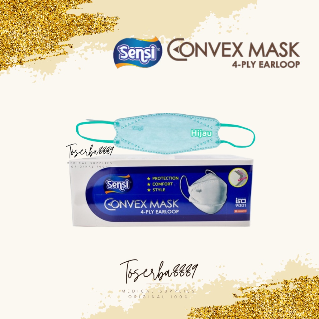 Masker Sensi Convex Mask 4 Ply | Masker Earloop 4 Ply | Masker Sensi / Masker Korea/ Masker KF94