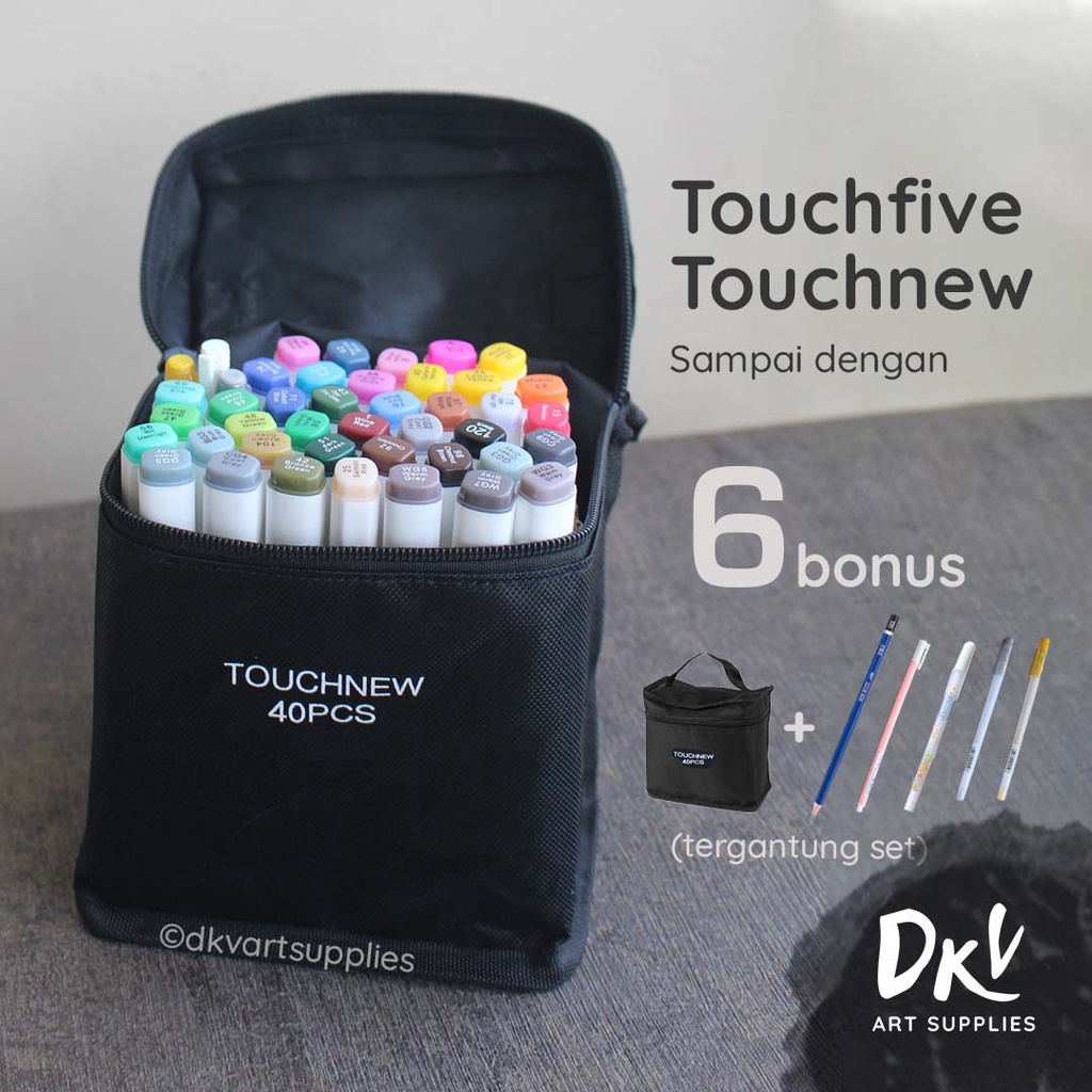 Touchfive Touchnew Marker Spidol 40 Colors Twin Markers Animasii