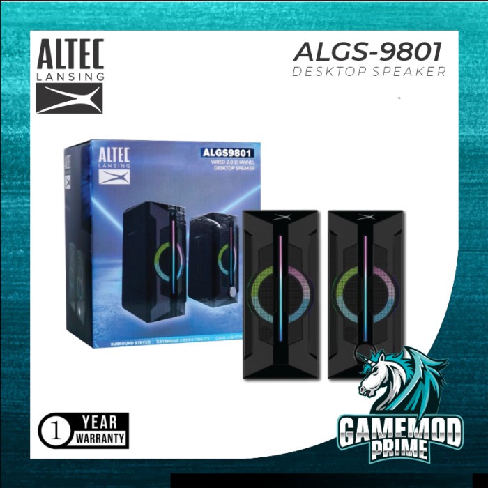 Altec Lansing ALGS9801 RGB Desktop Speaker for Computer Laptop 9801