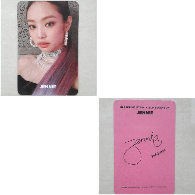 PHOTOCARD JENNIE SQUARE UP (pink ver.)