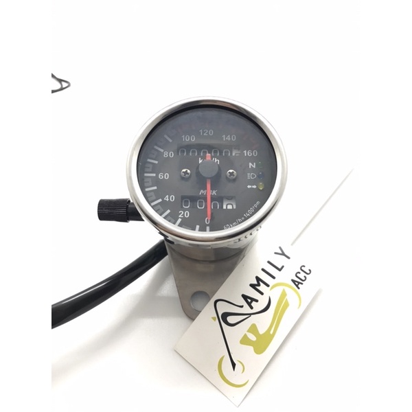 SPEEDOMETER KILOMETER CUSTOM CHROME VARIASI INDIKATOR LED MOTOR UNIVERSAL