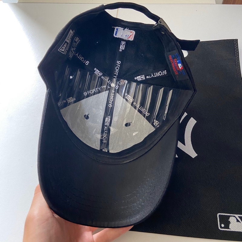 Topi Ny Newyork cap Full Black Full Tag With goodiebag Mlb