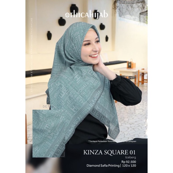 KINZA SQUARE 01 &amp; 02 © HIJAB SEGIEMPAT SYARI  MOTIF ETHICA