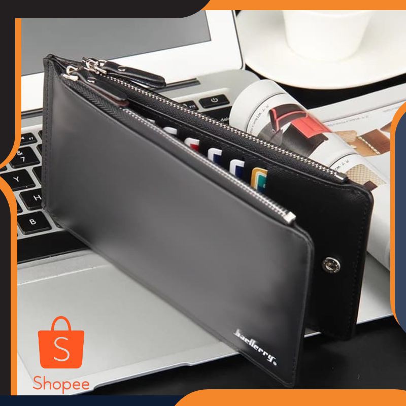 Grosir ORIGINAL Dompet Pria Wanita Kulit Kartu Panjang HP Baellerry Impor Keren