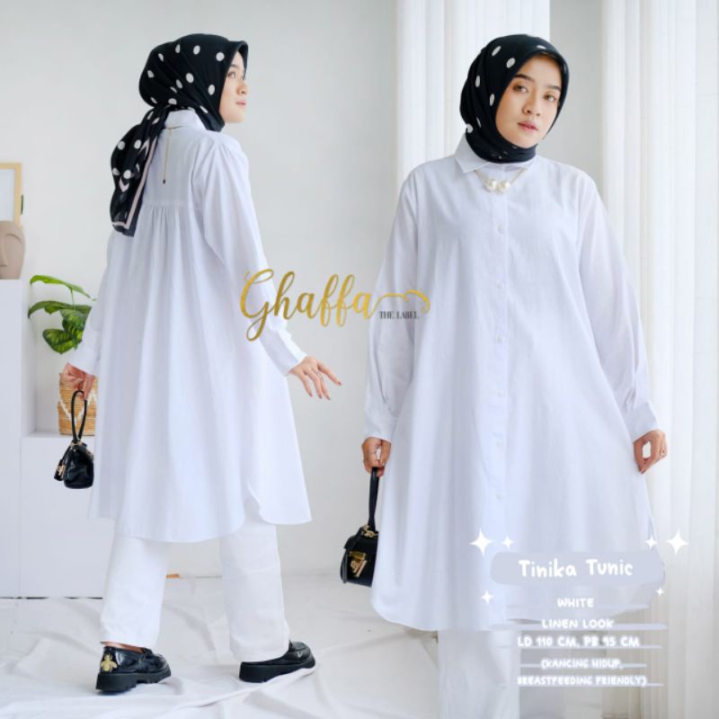 Tunik polos muslimah / Tanika tunik by ghaffa the label / Tunik linen look