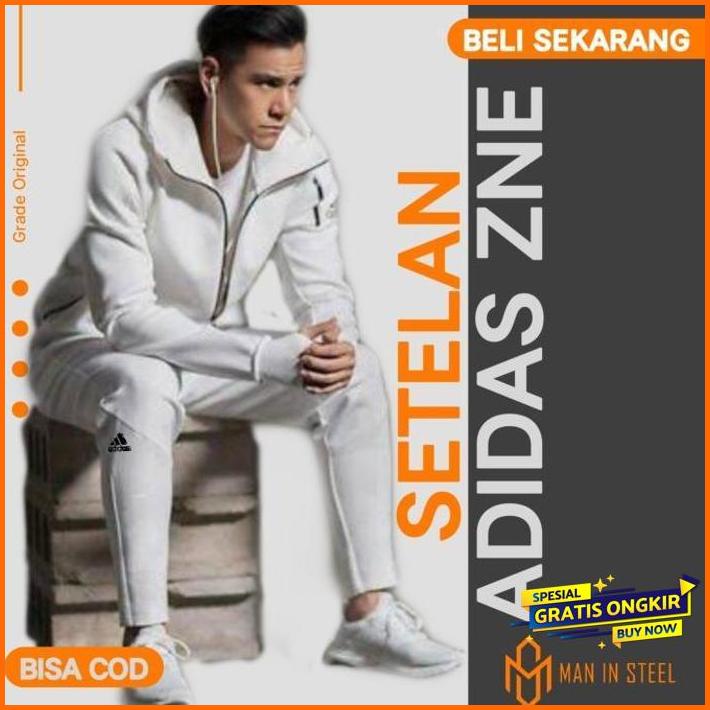 setelan pakaian baju celana jaket training olahraga running lari pria