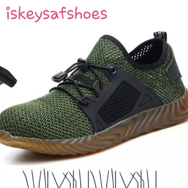  Sepatu  Safety Kevlar Hijau  Coklat Import Shopee Indonesia