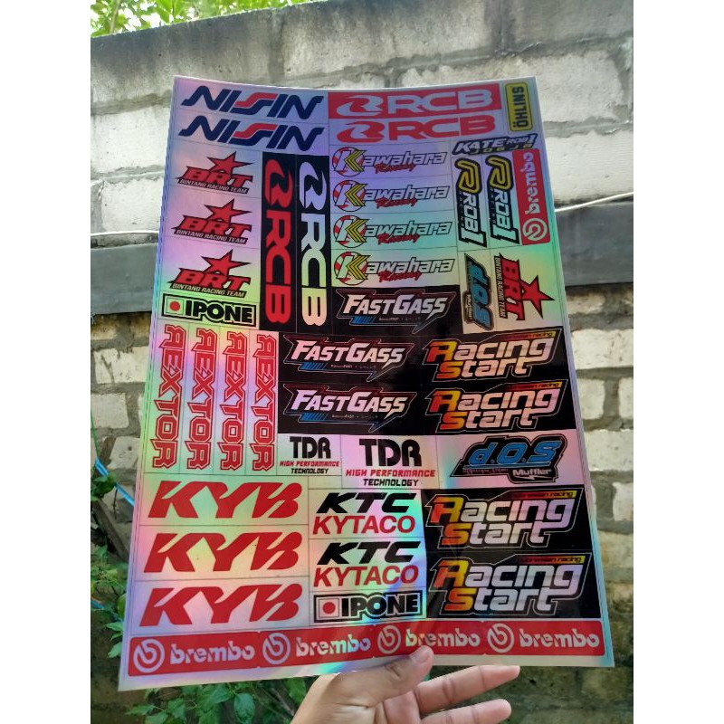 

stiker pack racing hologram