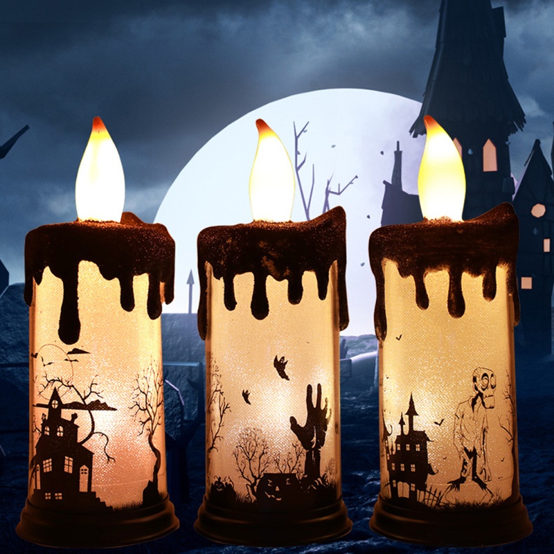 Zzz Lampu Lilin LED Elektrik Tanpa Api Tenaga Baterai Untuk Dekorasi Pesta Pernikahan / Natal / Halloween