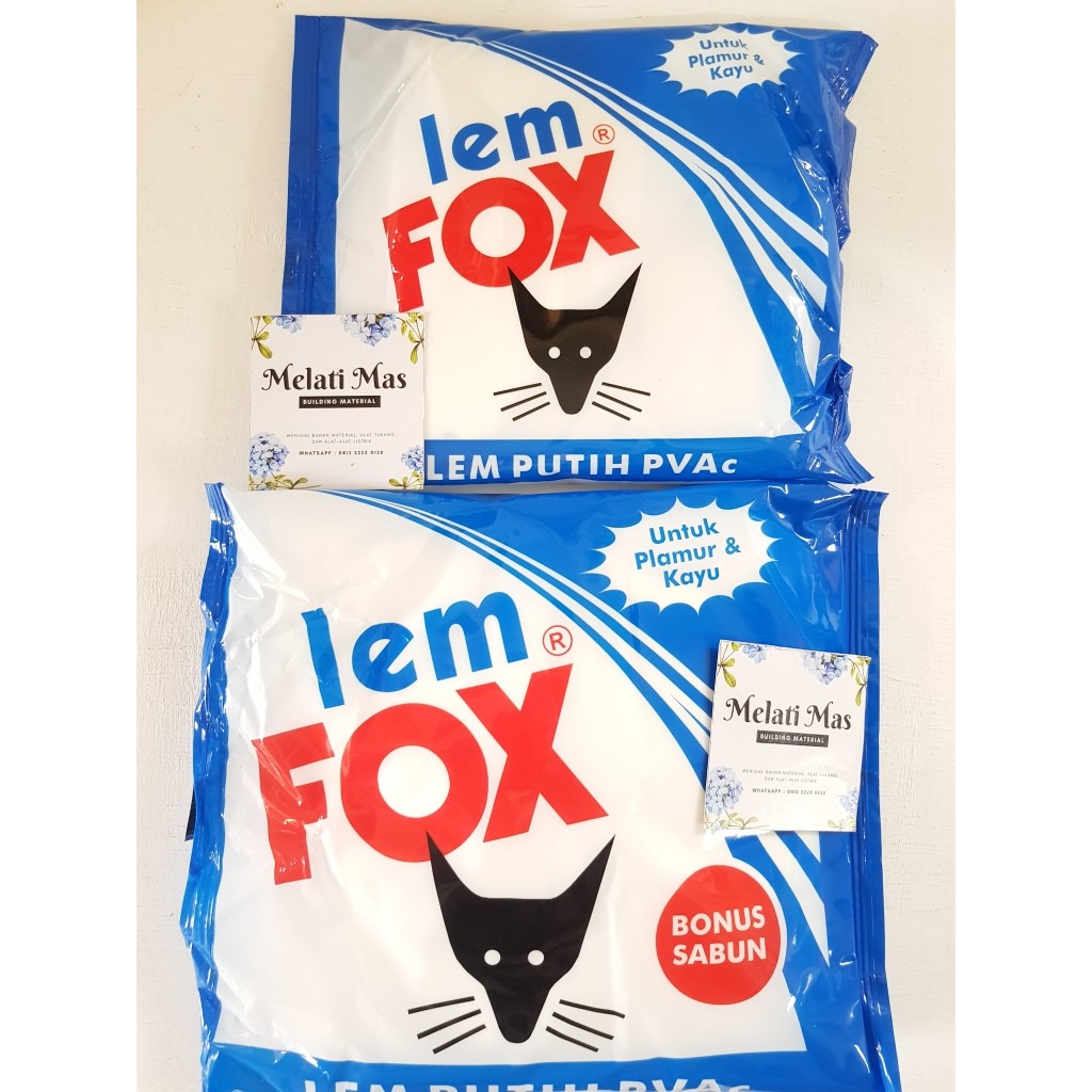 

Lem FOX Putih / Lem Kayu Putih FOX Refill Bungkus Biru 350 gr & 600 gr