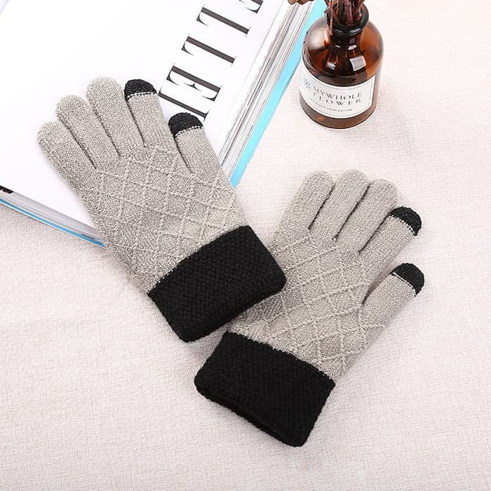 KN-05 sarung tangan musim dingin winter gloves rajut knit touch screen