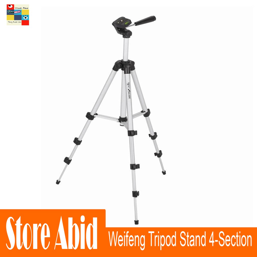 Weifeng Tripod Stand 4-Section Aluminium with Brace- WT-3110A Original