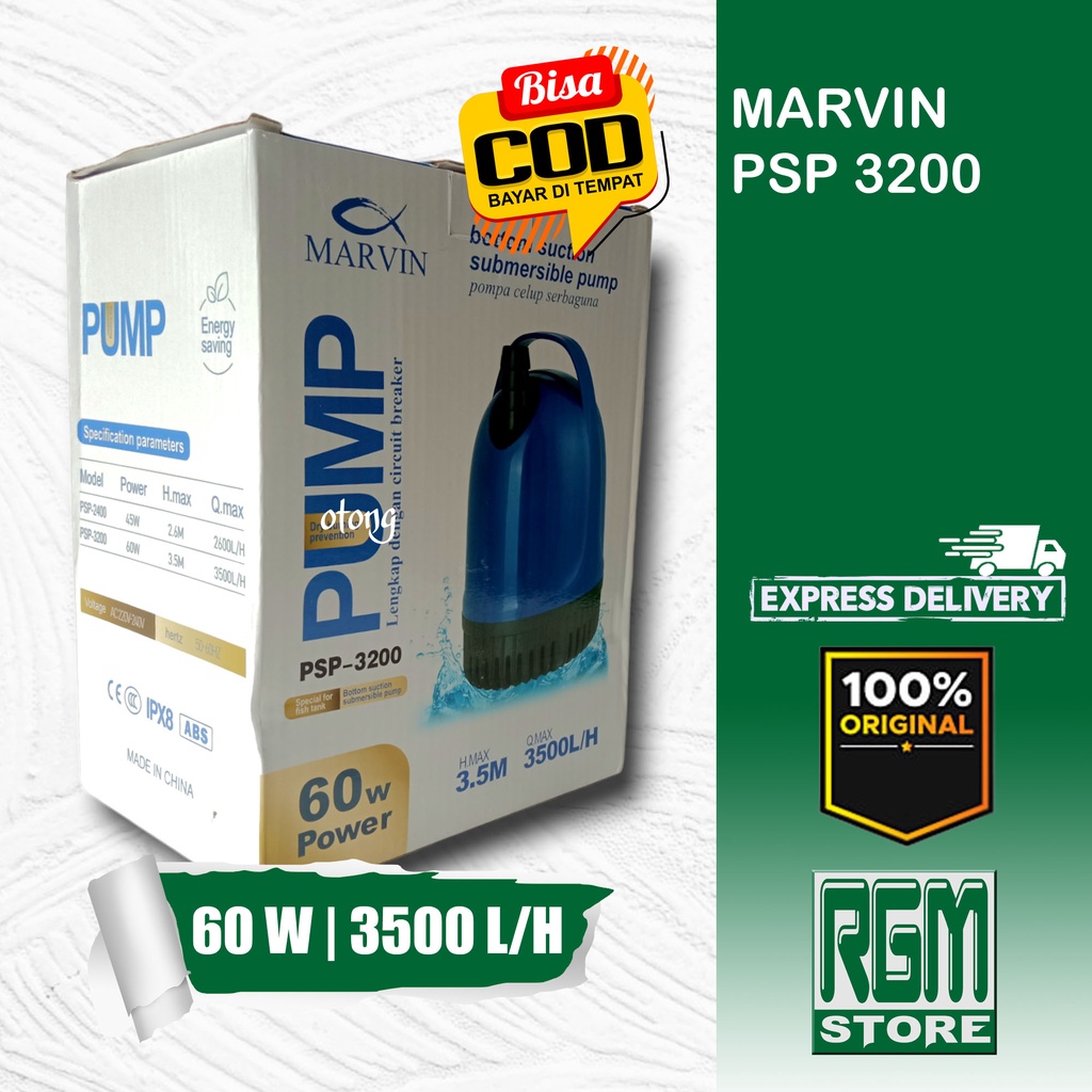 MARVIN PSP3200 psp 3200 pompa celup aquarium kolam ikan hidroponik