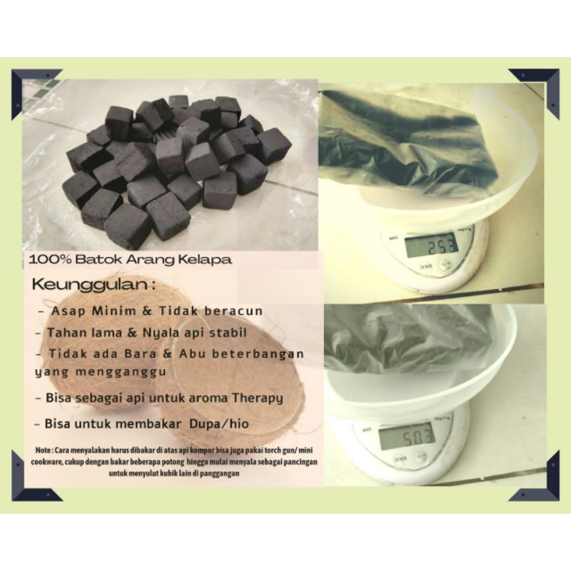 

ARANG KELAPA BRIKET 250GR EXPORT Q FREE DUS + BUBBLE WRAP !!