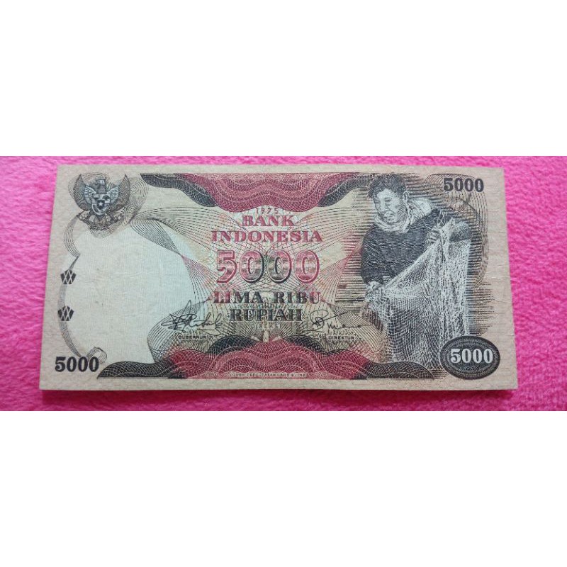 Uang Kuno 5000 Penjala 1974
