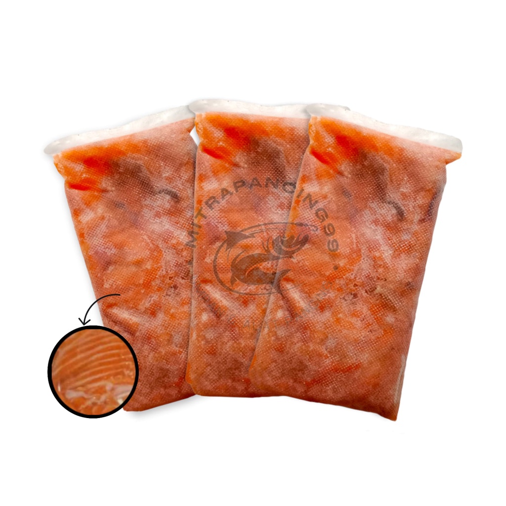

Scrape Ikan Salmon Fresh Premium - Tetelan Daging Ikan Salmon Frozen