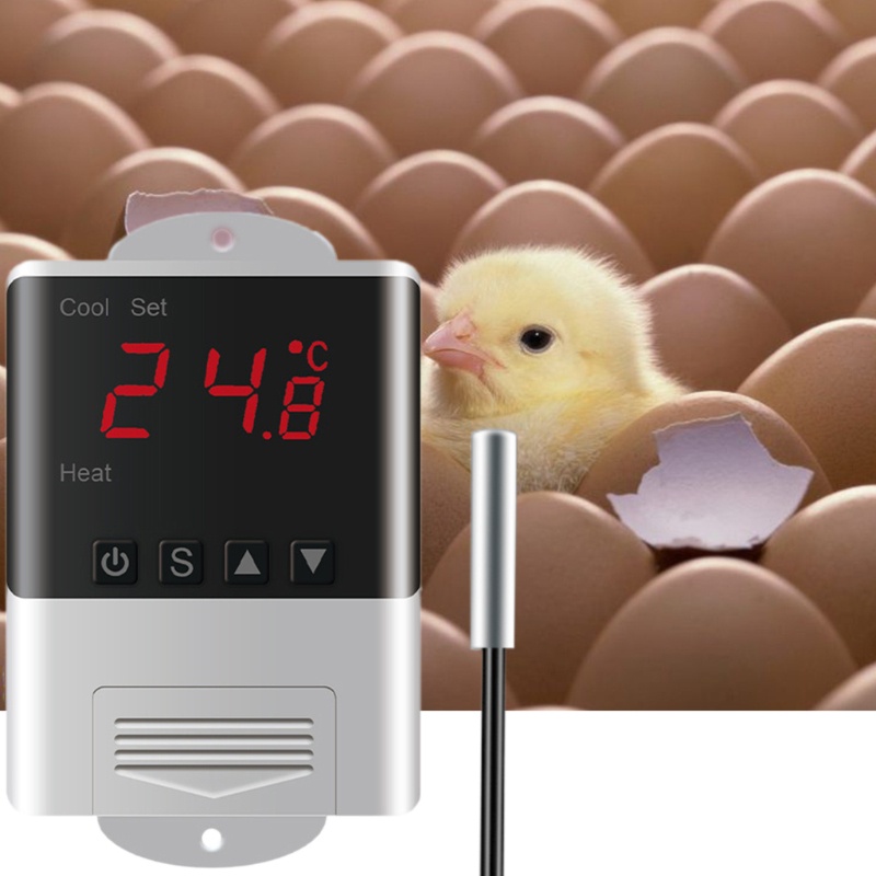 Mary Thermostat Digital 2 Arah 110V-230VAC 10A Untuk Inkubator Akuarium