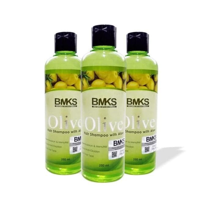 Shampo Sampo Botak BMKS Olive Shampoo Rambut Anti Kusut Rontok Bercabang